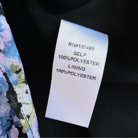 Vici Floral Mini Dress XS Blue Pink Casual Cottagecore Shirt Dress Summer Boho - Picture 11 of 12